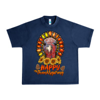 Navy happy thanksgiving gemstone Urban Heavy Tee - RanaPortraitStore