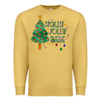 Antique Gold Jolly Jolly Babe Premium Sweatshirt - CowhideDigitalArt