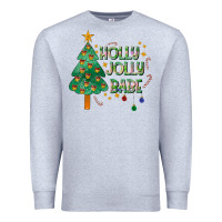 Heather Grey Jolly Jolly Babe Premium Sweatshirt - CowhideDigitalArt
