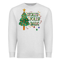 Oatmeal Heather Jolly Jolly Babe Premium Sweatshirt - CowhideDigitalArt