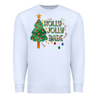 White Jolly Jolly Babe Premium Sweatshirt - CowhideDigitalArt