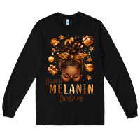 Black have a melanin christmas afro messy bun Long Sleeve Tee - texasbilliewilder
