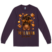 Plum have a melanin christmas afro messy bun Long Sleeve Tee - texasbilliewilder