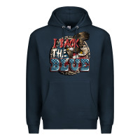 Navy I back the blue Premium Hoodie - FaDigitalArtStudio
