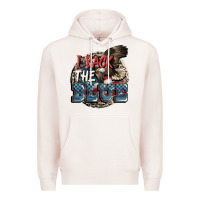 Pale Pink I back the blue Premium Hoodie - FaDigitalArtStudio