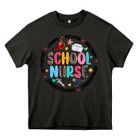 Asphalt school nurse Heavy Core Tee - MaliasSmallBusiness