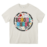 Cream school nurse Heavy Core Tee - MaliasSmallBusiness