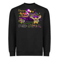 Black Happy Mardi carnival with truck Heavyweight Sweatshirt - HowdyJamesFarm