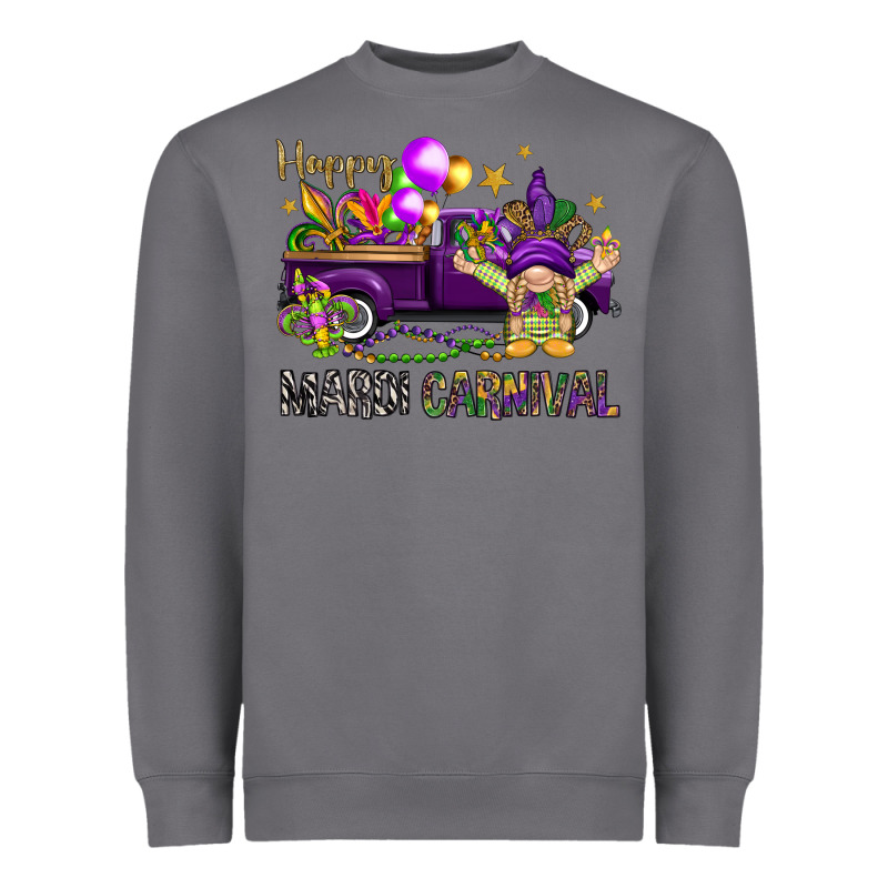 Happy Mardi Carnival With Truck Heavyweight Sweatshirt by HowdyJamesFarm | Teevron