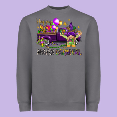 Happy Mardi Carnival With Truck Heavyweight Sweatshirt Designed By Howdyjamesfarm