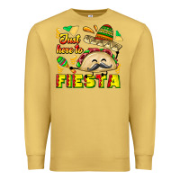 Antique Gold Just Here To Fiesta Premium Sweatshirt - CowhideDigitalArt