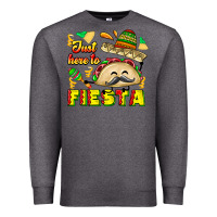 Charcoal Heather Just Here To Fiesta Premium Sweatshirt - CowhideDigitalArt