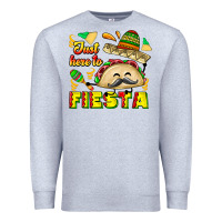 Heather Grey Just Here To Fiesta Premium Sweatshirt - CowhideDigitalArt