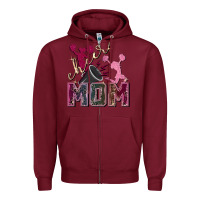 Burgundy Cheer mom Mother's Day Zipper Hoodie - FaDigitalArtStudio