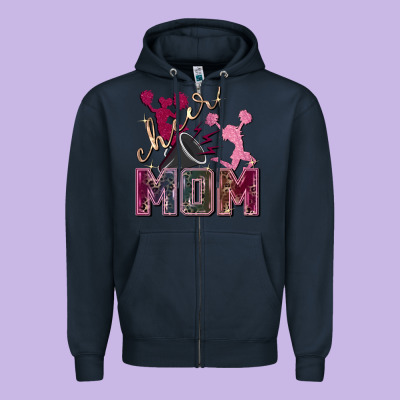 Cheer Mom Mother's Day Zipper Hoodie Designed By Fadigitalartstudio