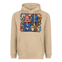 Mushroom Army Veteran leopard frame 4th of July Heavyweight Hoodie - LillyAllenDesigns