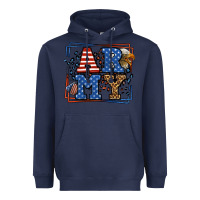 Navy Army Veteran leopard frame 4th of July Heavyweight Hoodie - LillyAllenDesigns