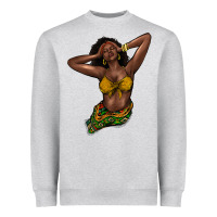 Heather Grey Black woman Heavyweight Sweatshirt - HowdyJamesFarm