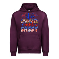 Mauve Wine star spangled and sassy Urban Hoodie - Artiststas