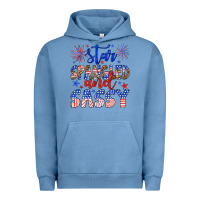 Pigment Pebble Blue star spangled and sassy Urban Hoodie - Artiststas