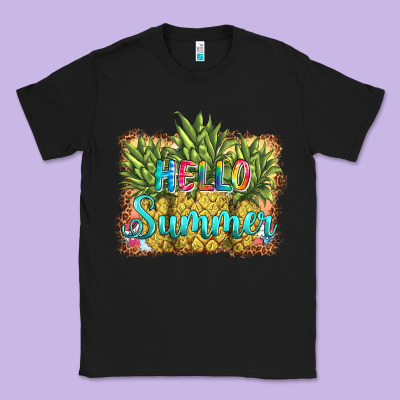 Hello Summer Pineapple Classic Tee Designed By Barkaloodesign