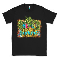 Black hello summer pineapple Classic Tee - BarkalooDesign