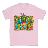 Bubblegum Pink hello summer pineapple Classic Tee - BarkalooDesign