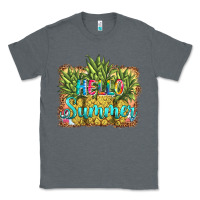 Charcoal Heather hello summer pineapple Classic Tee - BarkalooDesign