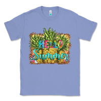 Colony Blue hello summer pineapple Classic Tee - BarkalooDesign