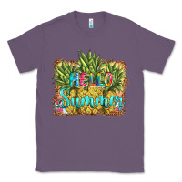 Lavender hello summer pineapple Classic Tee - BarkalooDesign