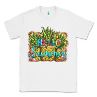 White hello summer pineapple Classic Tee - BarkalooDesign