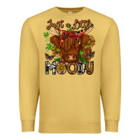 Antique Gold Just a Little Moody Premium Sweatshirt - CowhideDigitalArt