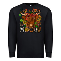 Black Just a Little Moody Premium Sweatshirt - CowhideDigitalArt