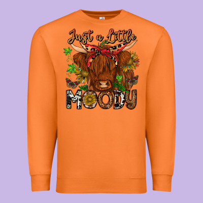 Just A Little Moody Premium Sweatshirt Designed By Cowhidedigitalart