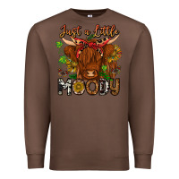 Chestnut Just a Little Moody Premium Sweatshirt - CowhideDigitalArt