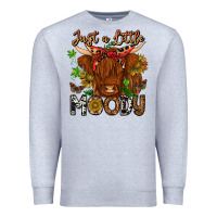 Heather Grey Just a Little Moody Premium Sweatshirt - CowhideDigitalArt