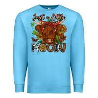 Ocean Blue Just a Little Moody Premium Sweatshirt - CowhideDigitalArt