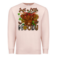 Pale Pink Just a Little Moody Premium Sweatshirt - CowhideDigitalArt