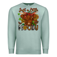 Seafoam Just a Little Moody Premium Sweatshirt - CowhideDigitalArt