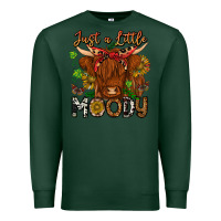 Sports Green Just a Little Moody Premium Sweatshirt - CowhideDigitalArt