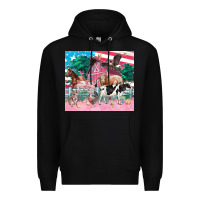 Black American farm animals tumbler 4th of july Premium Hoodie - FaDigitalArtStudio