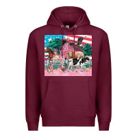 Burgundy American farm animals tumbler 4th of july Premium Hoodie - FaDigitalArtStudio