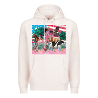 Pale Pink American farm animals tumbler 4th of july Premium Hoodie - FaDigitalArtStudio