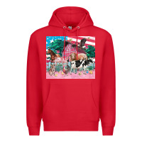 Red American farm animals tumbler 4th of july Premium Hoodie - FaDigitalArtStudio