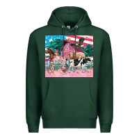 Sports Green American farm animals tumbler 4th of july Premium Hoodie - FaDigitalArtStudio