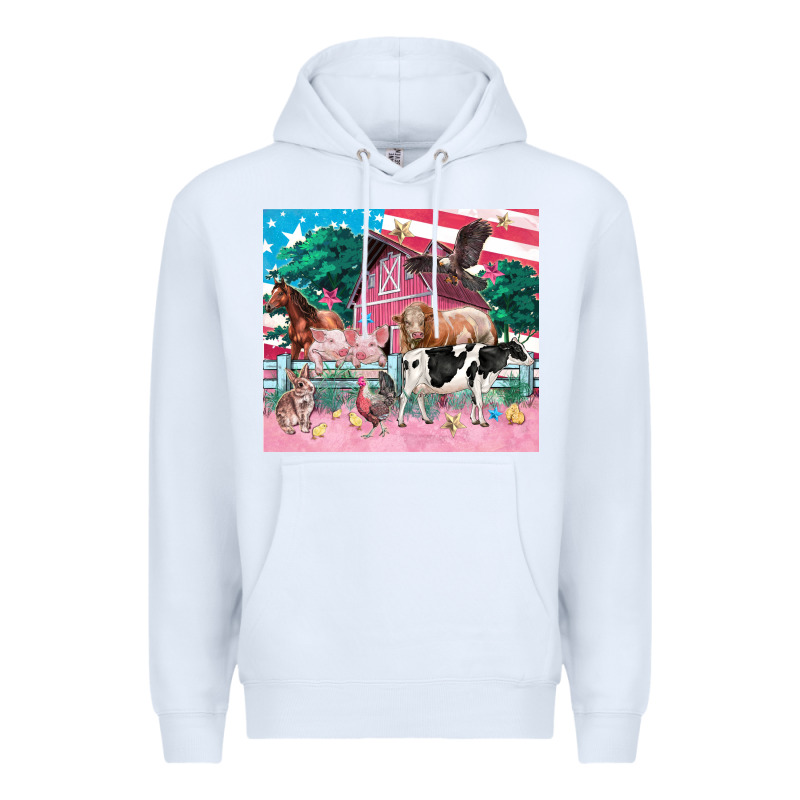 American Farm Animals Tumbler 4th Of July Premium Hoodie by FaDigitalArtStudio | Teevron
