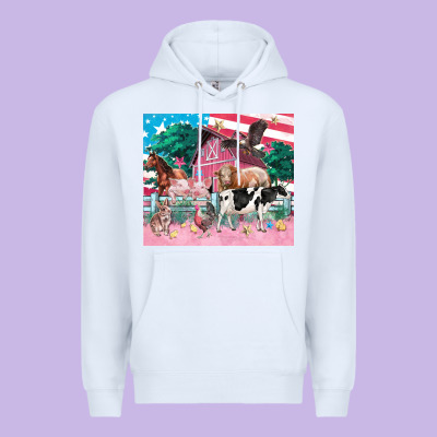 American Farm Animals Tumbler 4th Of July Premium Hoodie Designed By Fadigitalartstudio