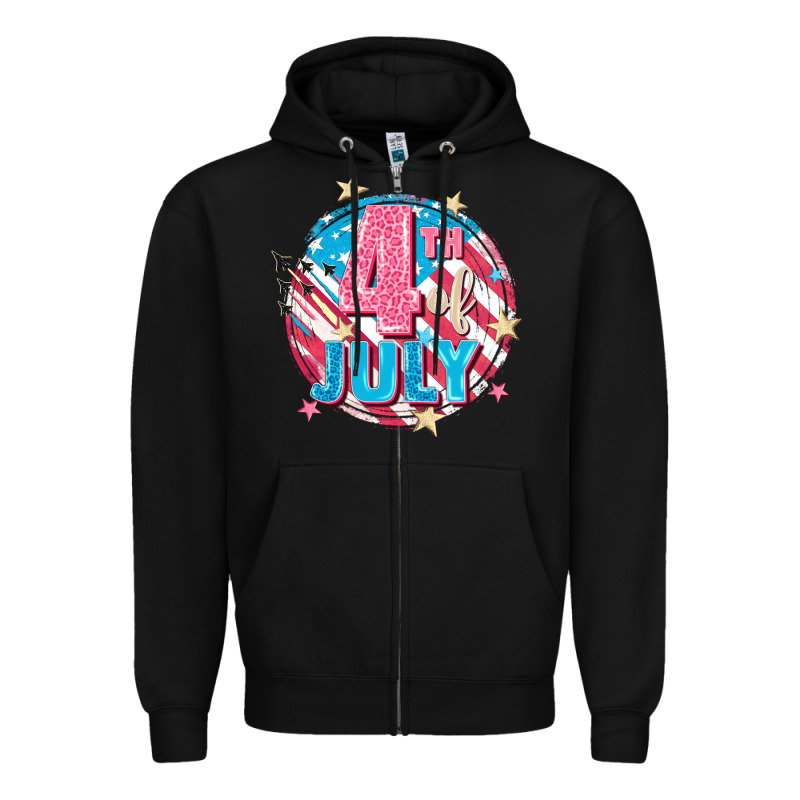 4th Of July Zipper Hoodie by FaDigitalArtStudio | Teevron