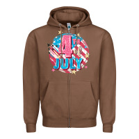 Chestnut 4th of July Zipper Hoodie - FaDigitalArtStudio