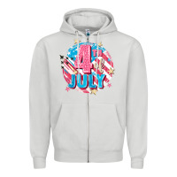 Dove Grey 4th of July Zipper Hoodie - FaDigitalArtStudio